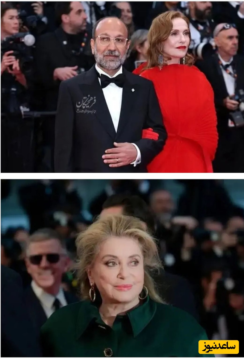 اصغر فرهادی به همراه ایزابل هوپر