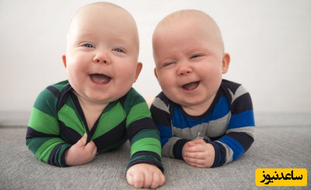 عکس/خلاقیت خنده دار یک مادر باسیاست برای علامت گذاری روی دوقلوهایش برای تشخیص هویتشان حماسه ای نو آفرید!😂هلاک خلاقیتتم زن