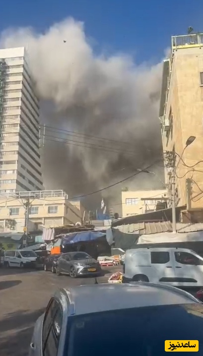 پدافند اسرائیل تماشاچی است و موشک‌های ایرانی را تشویق می‌کند!؛ دود ناشی از انفجار شدید سرزمین‌های اشغالی را پر کرد+ویدیو