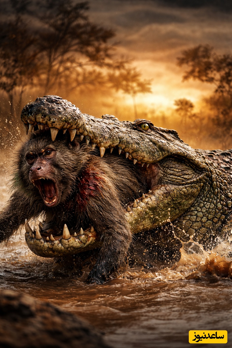 حیات وحش ؛ مستند حیات وحش حیوانات / تمساح، بابون