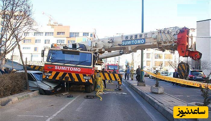 تصادف مرگبار جرثقیل با خودروی پراید/ چه بر سر مادر مهابادی و سه دختر جوانش آمد