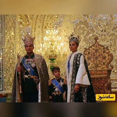 عکس رنگی دیده نشده از محمدرضا شاه پهلوی و فرح دیبا بر سر گهواره آنچنانی دخترشون/با پول مردم چه ها نکردن!