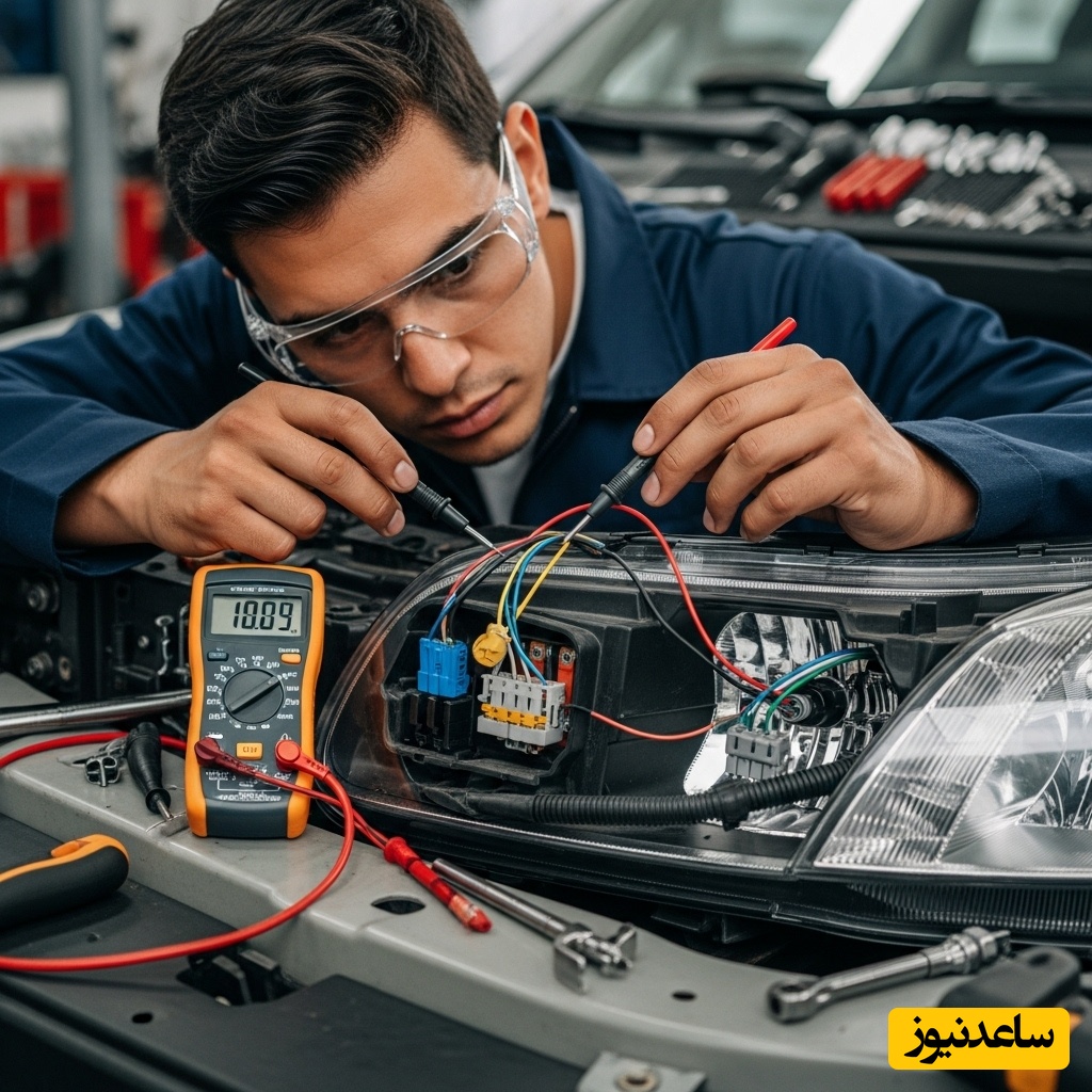 بررسی اتصالات برقی و سلامت سیم‌کشی