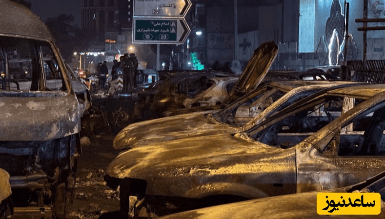 (فیلم) لحظاتی هولناک از جولان تروریست‌ها در خیابان‌های تهران و تخریب اموال عمومی