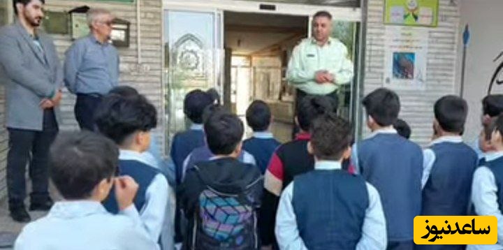 پلیس مبانه میهمان دبستان پسرانه شقایق شد