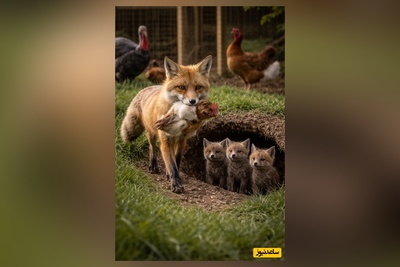 (ویدئو) ویژه علاقه مندان به مستند حیات وحش حیوانات: مادرانه‌های روباه برای توله‌هایش با دزدی جانانه بوقلمون و مرغ از مزرعه همسایه