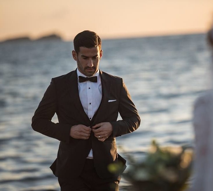 نگاهی به تاج و دسته گل زیبا و شیک همسر قدبلند احسان حاج صفی به سبک اروپایی/ به پای هم پیر بشین+عکس