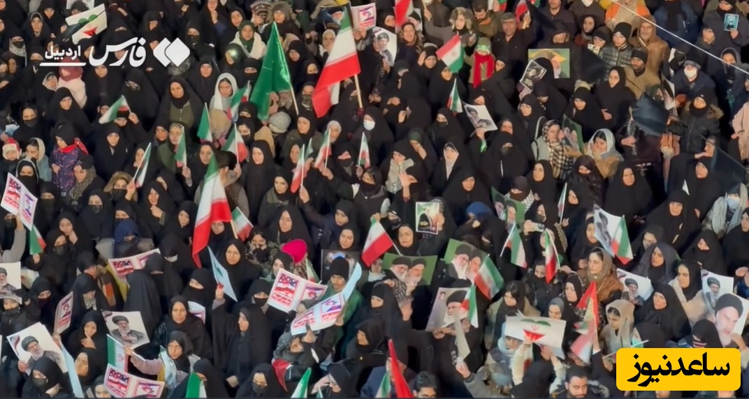 قیامِ شبانهٔ مردم اردبیل  برای دفاع از کشور+ویدیو