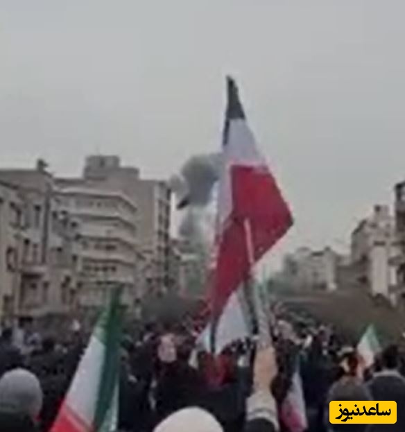 لحظه بمباران تهران همزمان با راهپیمایی قدس