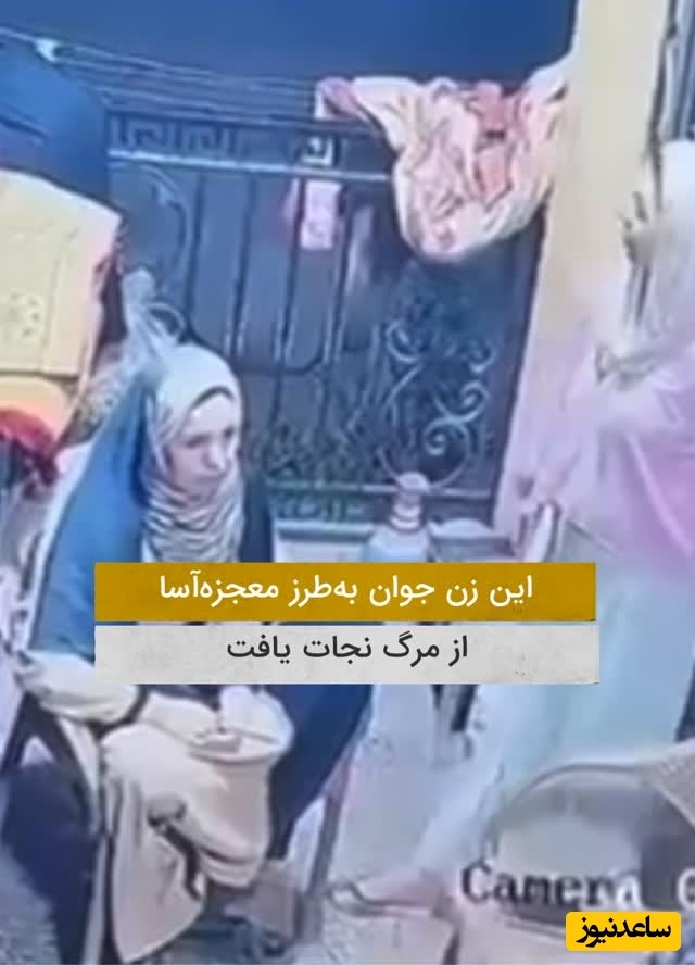 لحظه فرار یک زن از سقوط مرگبار تخته آهن و مرگ حتمی / وقتی میگن خدا هواتو داره بعنی این