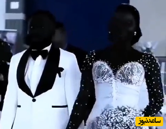 مراسم عروسی زوج سیاه پوست/ دو ستاره در آسمان زیبای شب+ویدئو