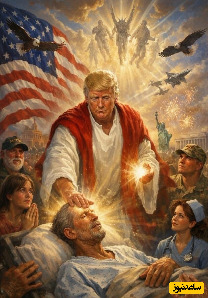 مسیح یا دراکولای آمریکایی؟؛ کاربران اینگونه از خجالت ترامپ که خودش را منجی میداند، درآمدند!+فیلم
