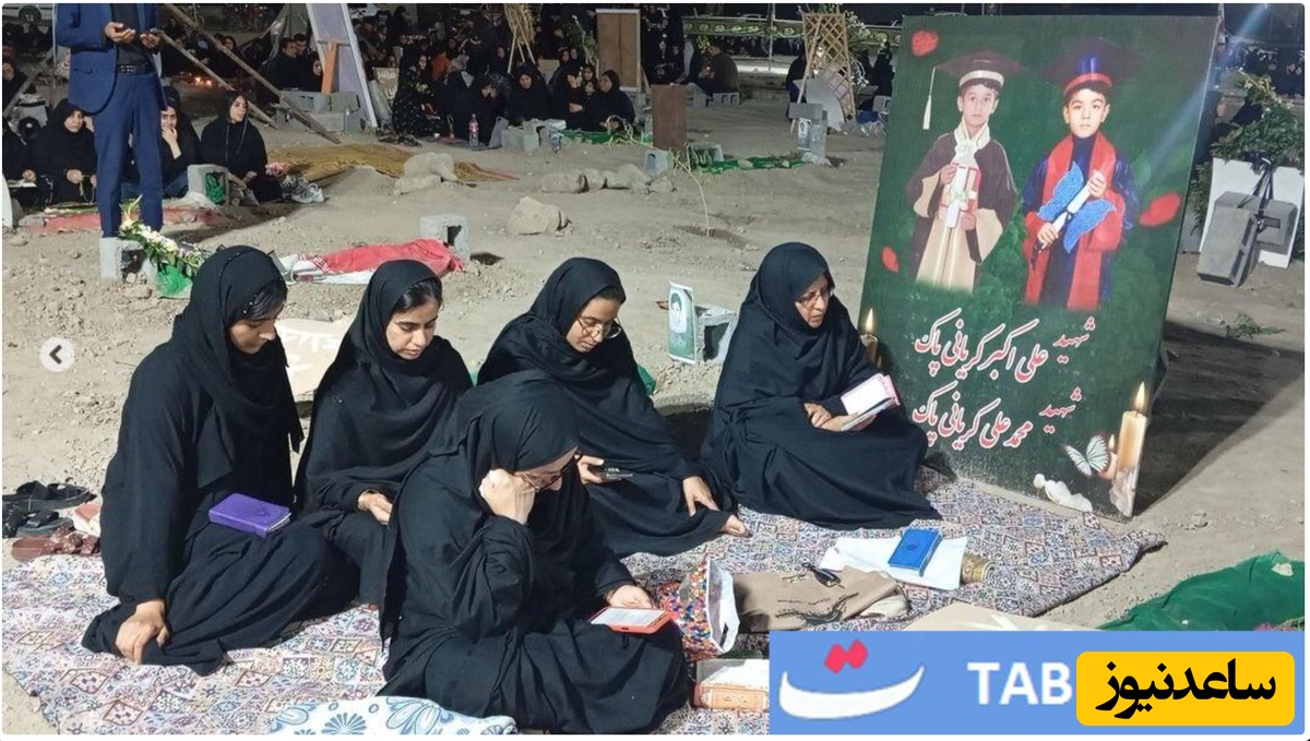 شب قدر مینابی‌ها در جوار مزار شهدای دانش آموز