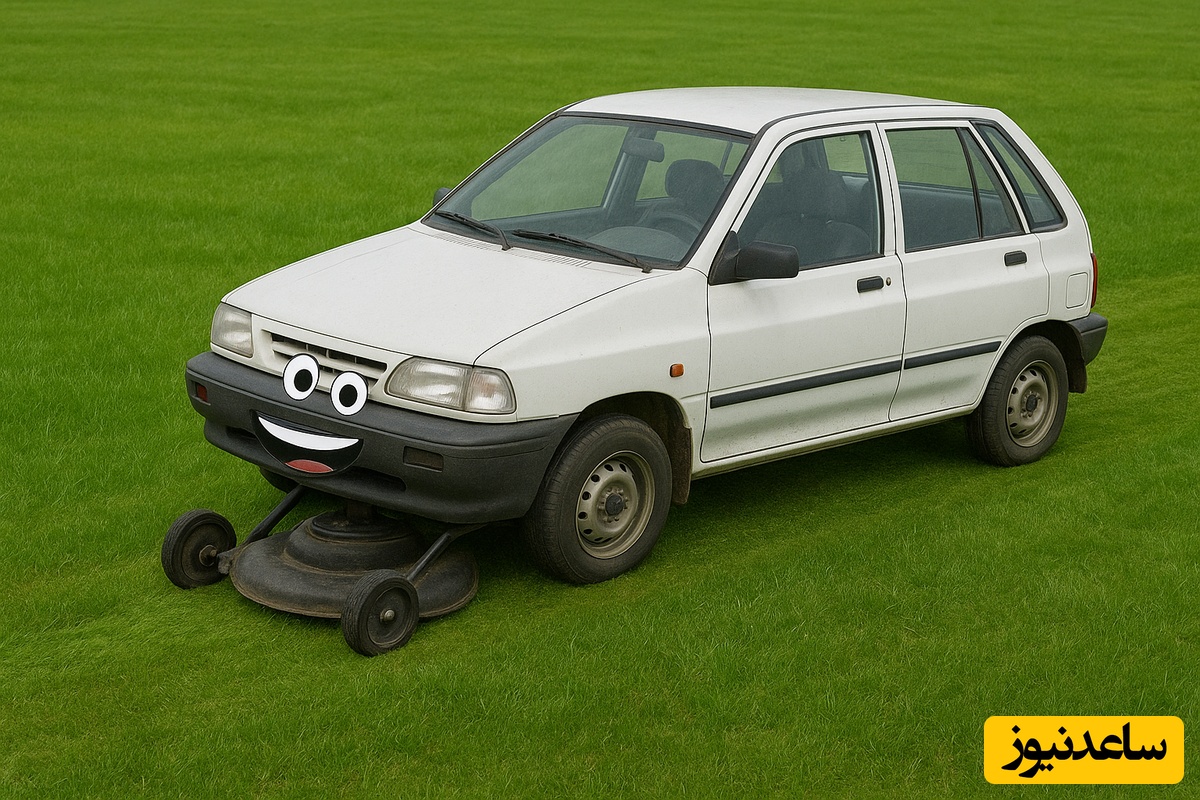 خلاقیت مرد خوش ذوق و خلاق برای تبدیل پراید به ماشین چمن زنی، این دیگه آخر سم بود / پراید هم جهانی شد😂