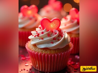 طرز تهیه کاپ کیک با فر و بدون فر ویژه ولنتاین/ + 10 ایده دیزاین های جذاب و دلبر برای عشاق+ ویدئو