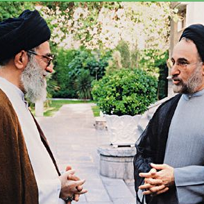 محمد خاتمی در کنار رهبر