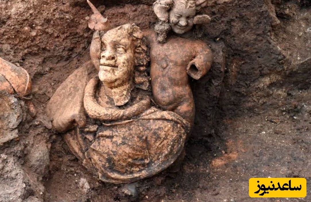 کشف مجسمه‌های خدایان و ظروفی به شکل «بز» در یک قلعۀ باستانی