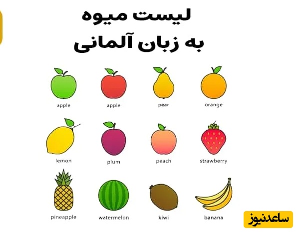 نام میوه‌ها و سبزیجات در زبان آلمانی چه می‌شود؟