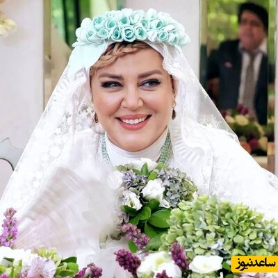 لباس عروس دنباله دار بهاره رهنما به سبک زنان قاجاری/ بیشتر شبیه شلیته و تنبان هست تا لباس عروس!