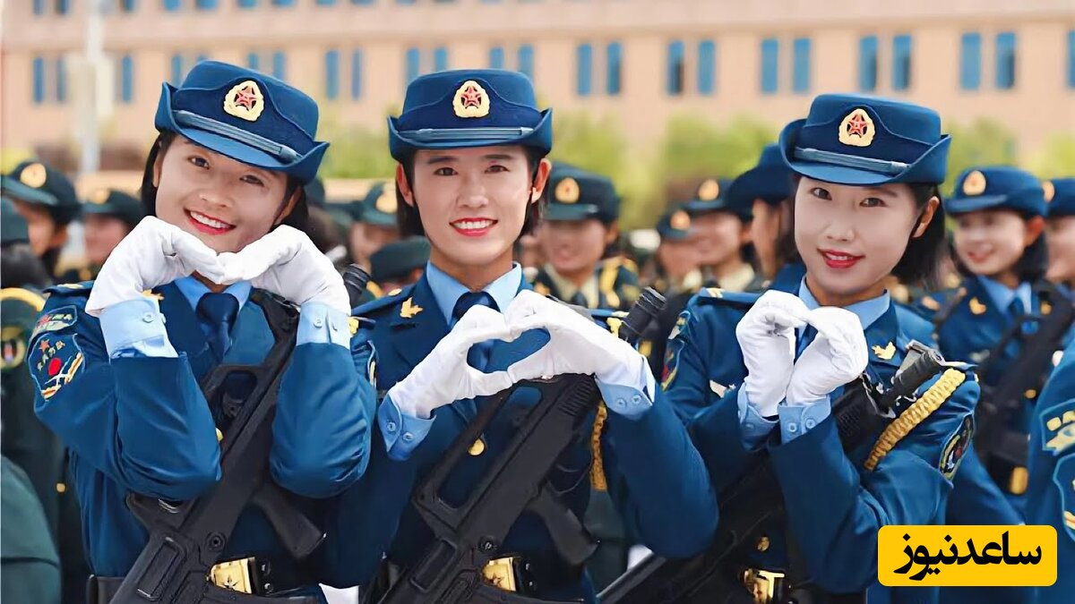 ببینید| رژه بسیار هماهنگ و دیدنی هنگ زنان ارتش چین