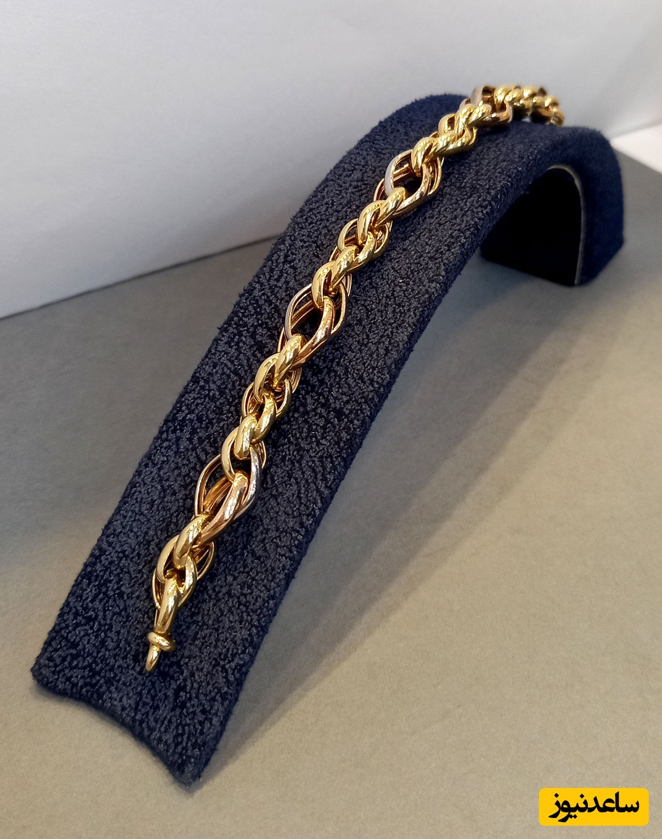 دستبند اسپرت دخترانه طلا