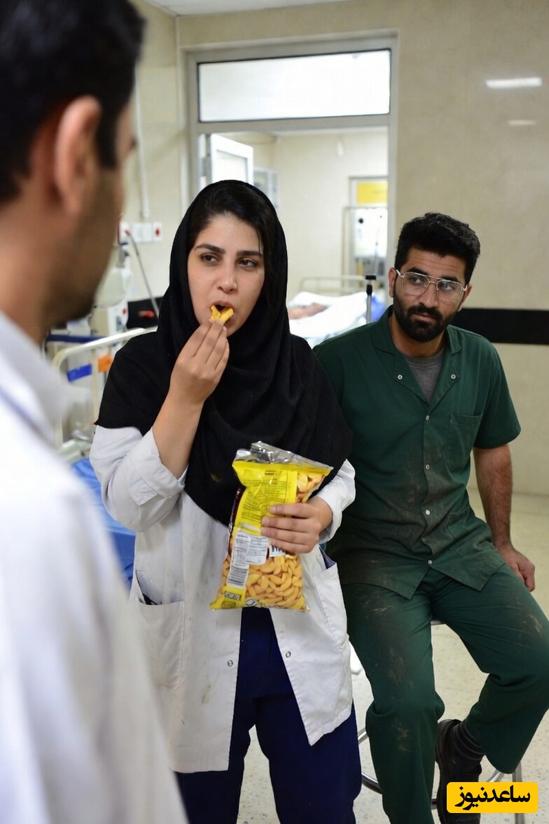 آبروریزی حین بازدید رئیس جدید بیمارستان؛ پرستار 3 روزه لباسشو نشسته/ خانم دکتر داره پفک میخوره!+فیلم