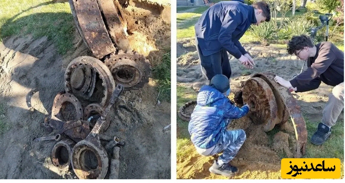 کشف «تانک 80 ساله» که در یک باغ دفن شده بود