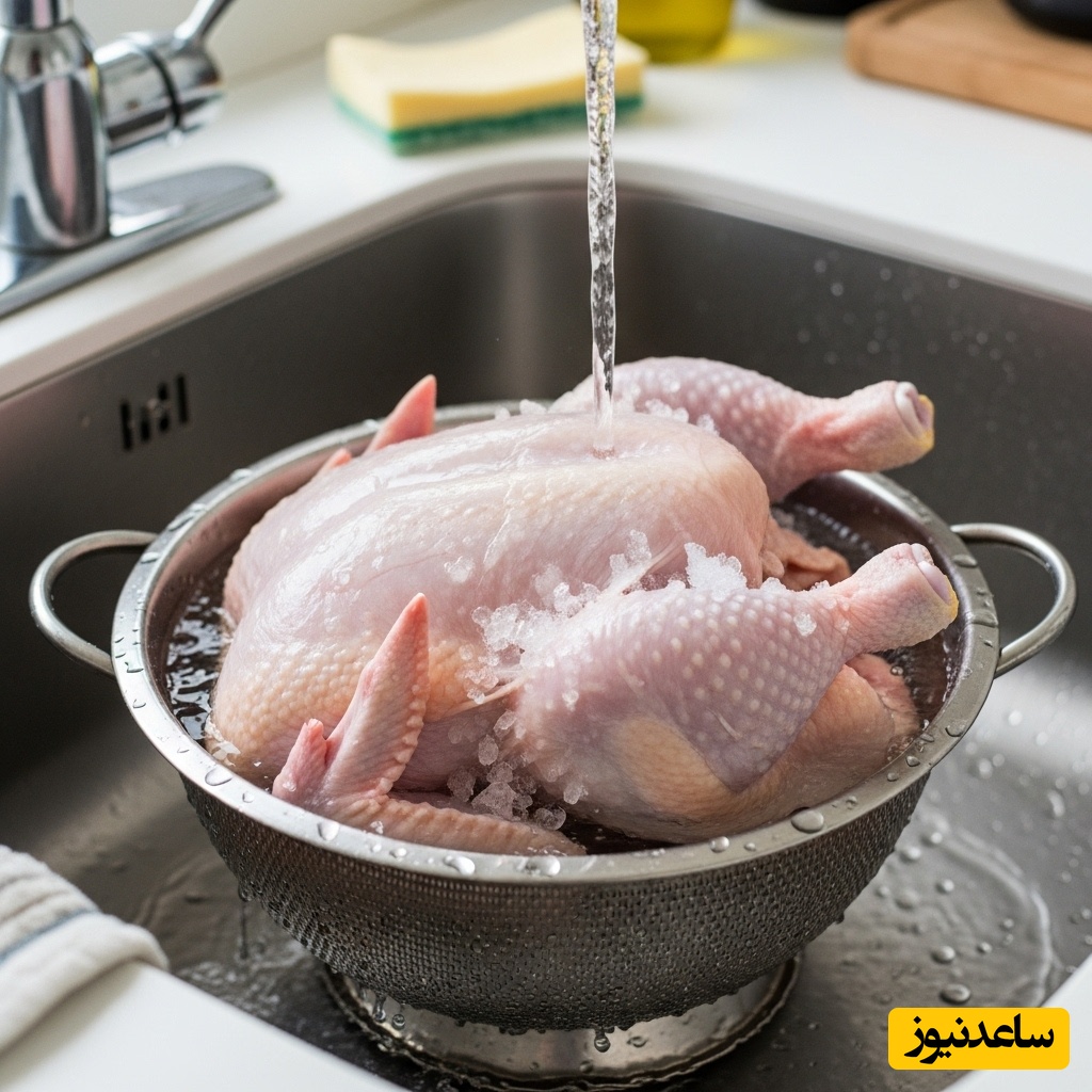 یخ زدایی مرغ؛ چرا نباید از آب داغ استفاده کرد؟ + 3 روش اصولی و ایمن