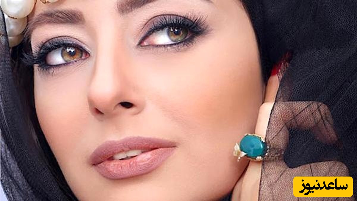 مدلینگ نفیسه روشن برای میکاپ خاص و جذاب  با رژ لب و لاک قرمز رنگ 😍❤