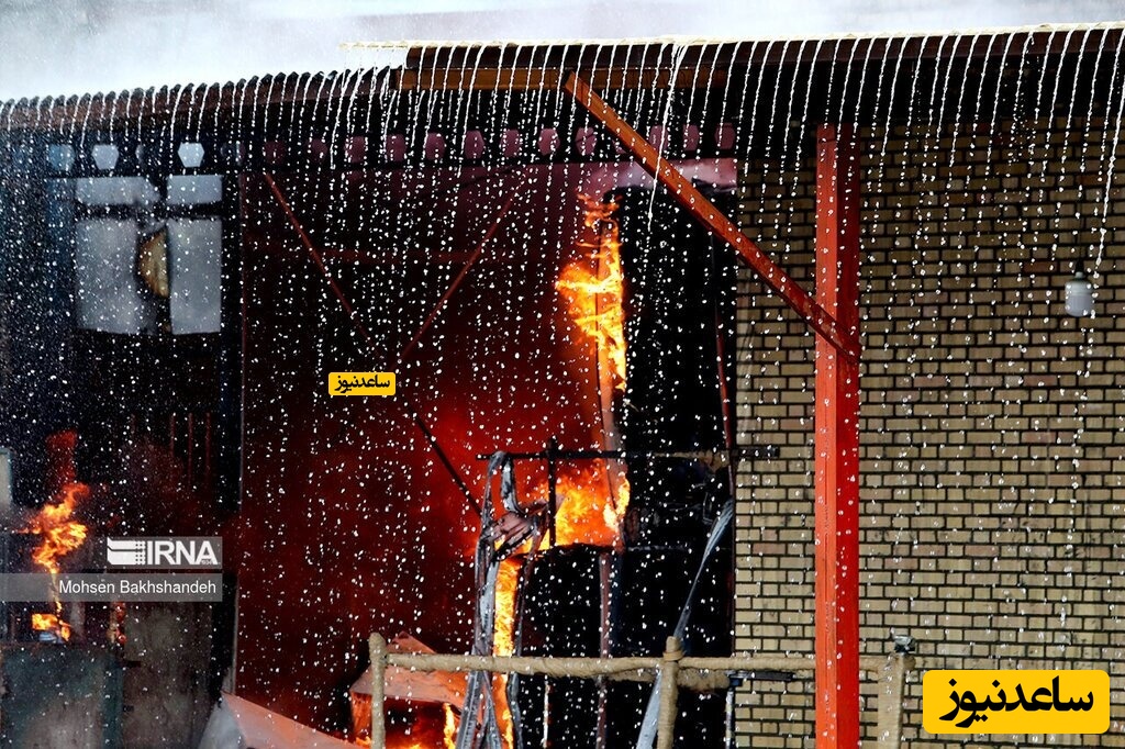 آتش سوزی مهیب در کارخانه الکترو استیل مشهد