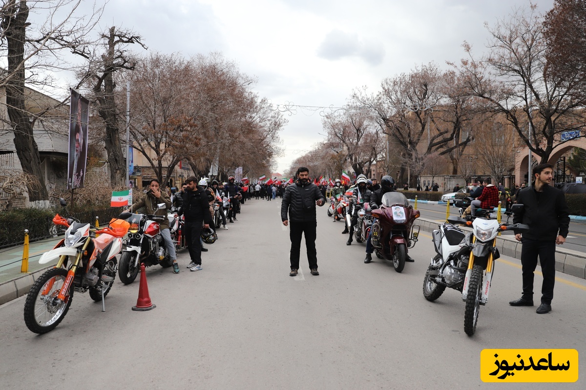 تصاویر مراسم بیعت موتورسنگین سواران تبریز با رهبر انقلاب