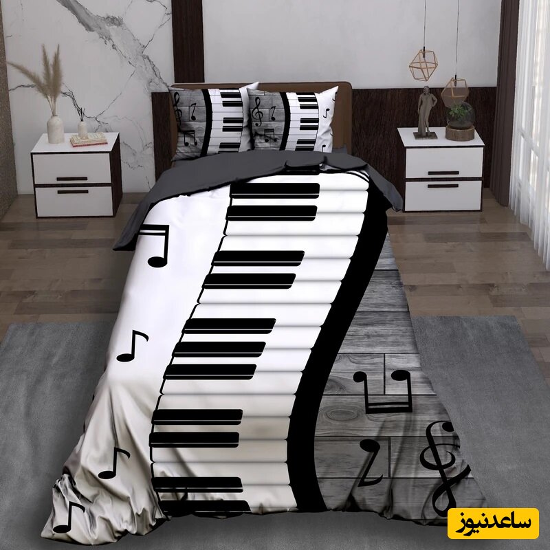 (عکس) خلاقیت فوق‌العاده هنرمندانه در طراحی تخت‌خواب به شکل سازهای موسیقی برای علاقه‌مندان به هنر / واقعا جالب و کیوتن!😍