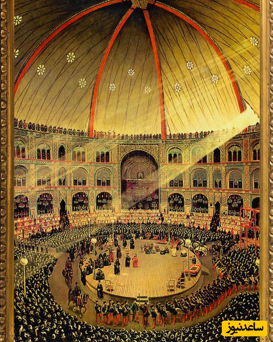 عکس‌هایی نایاب از تکیه دولت قاجاریه، بزرگترین سالن آمفی تئاتر و عزاداری تاریخ ایران که چیزی جز عکس از آن نمانده