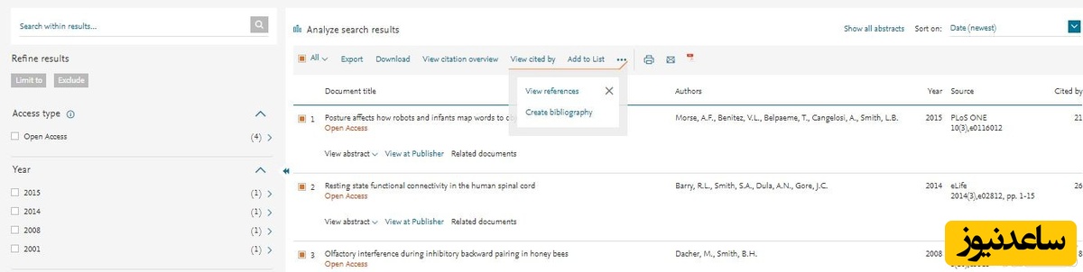 View citation overview اسکوپوس