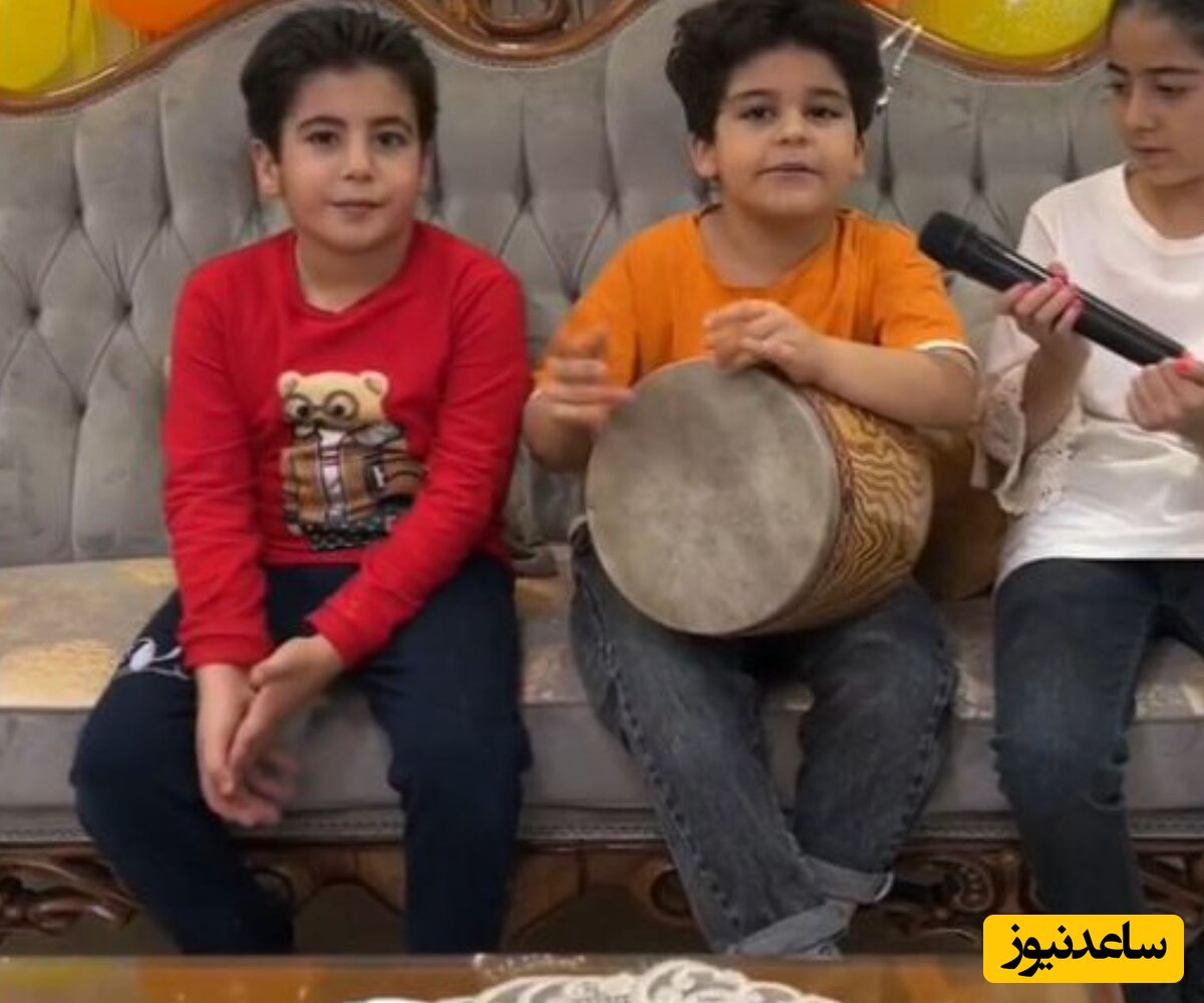 سنگ تمام خوانندگی پسر ایرانی با آهنگ شاد تولد و تنبک زنی +فیلم