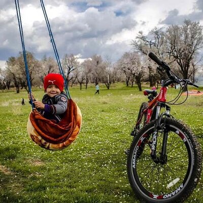 اوج خلاقیت یک مادر ایرانی برای عکاسی از نوزادش در روز سیزده بدر/ ترکیب سیب با چیپس و پفک+عکس