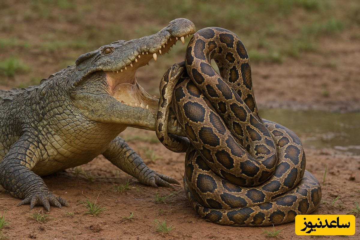 حیات وحش ؛ مستند حیات وحش حیوانات / 
نبرد دیدنی مار پیتون و تمساح در رودخانه