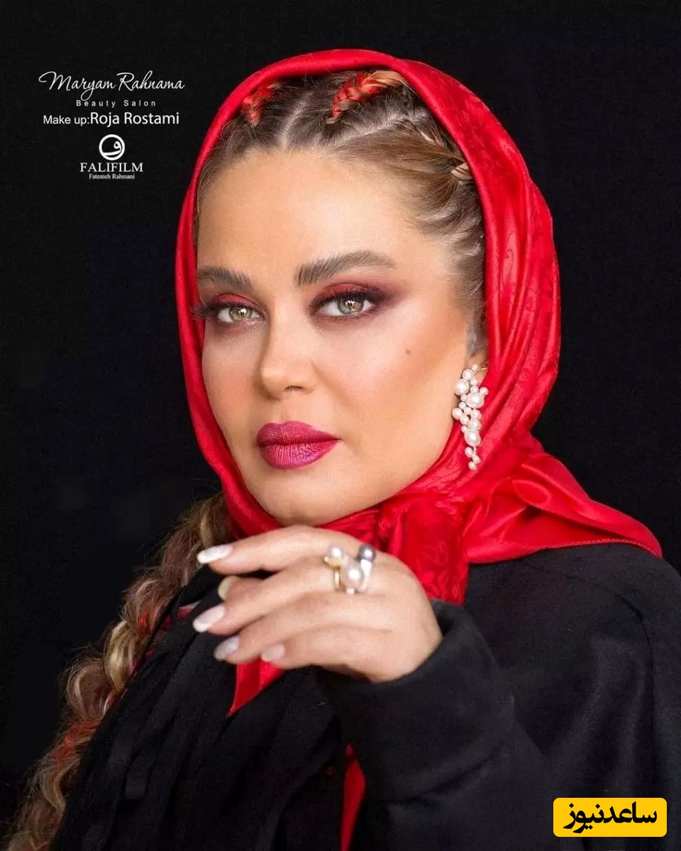 ژست خاص بهاره رهنما برای نشون دادن مژه های کاشت و بلندش/ یه نفر بدجور دل خانم بازیگر پرحاشیه رو برده انگار