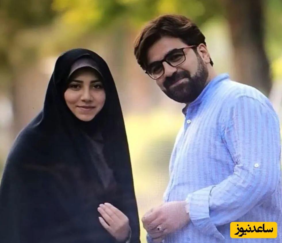 رسالت بوذری، مجری محفل در کنار همسرش