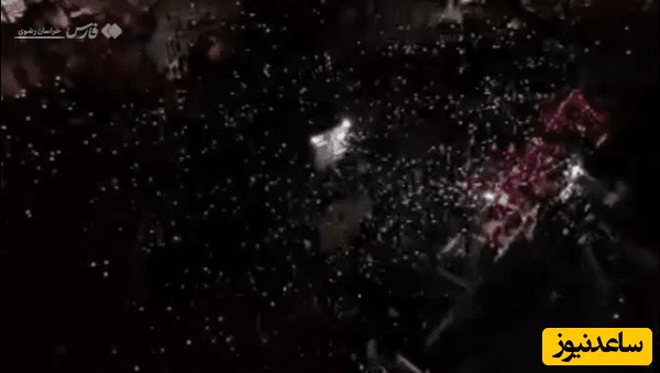 قیام عظیم در مشهد از نمای بالا!/ این لشکر عظیم مردمی را ببینید+ ویدیو