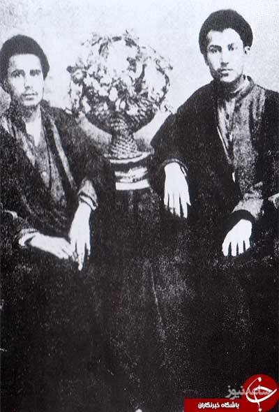امام خمینی(ره) در دوران نوجوانی نفر سمت چپ