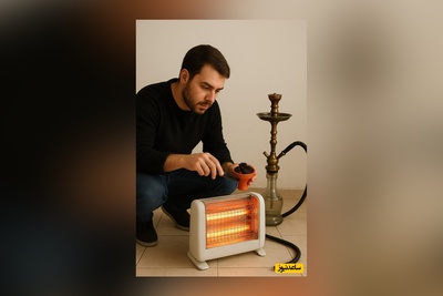 خلاقیت  خنده‌دار " جوان ایرانی" در گرم کردن قلیان با هیتر برقی مرزهای تکنولوژی رو یه تنه شخم زد/داداشمون صنعتی و سنتی رو با هم میزنه😂