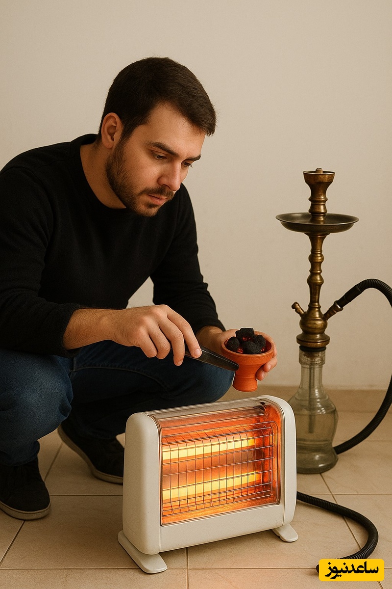 خلاقیت  خنده‌دار " جوان ایرانی" در گرم کردن قلیان با هیتر برقی مرزهای تکنولوژی رو یه تنه شخم زد/داداشمون صنعتی و سنتی رو با هم میزنه😂