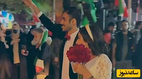 ببینید| حضور جنجالی این  عروس و داماد با استایل متفاوت در تجمعات شبانه + ویدیو