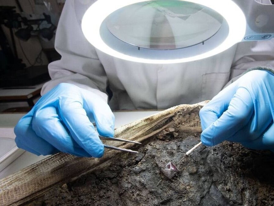 (تصاویر) جواهرات خیره‌کننده‌ای که در یک گور 1300 ساله کشف شدند