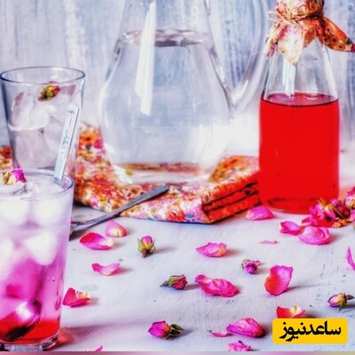طرز تهیه شربت گل محمدی خوشرنگ و خوش عطر