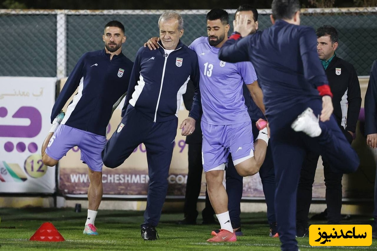 کنعانی زادگان: داشتیم حرکات کششی انجام می‌دادیم دستم رو که بالا بردم دیدم آقای پزشکیانه دیگه نیاوردم پایین همونجوری ادامه دادم و...+فیلم