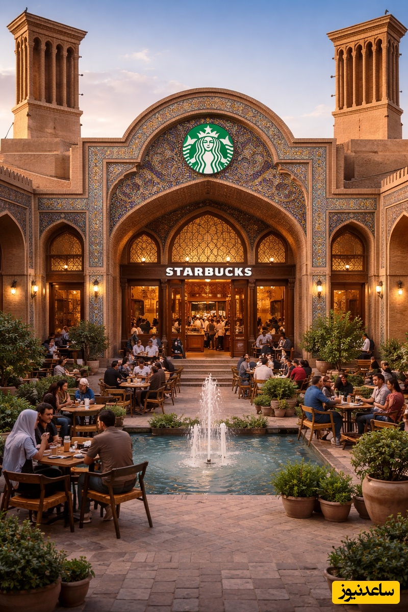 نگاهی به معماری ایرانی کافه‌ای استارباکس در دل تاریخ یزد؛ حس ناب بوی قهوه زیر قوس بادگیرها