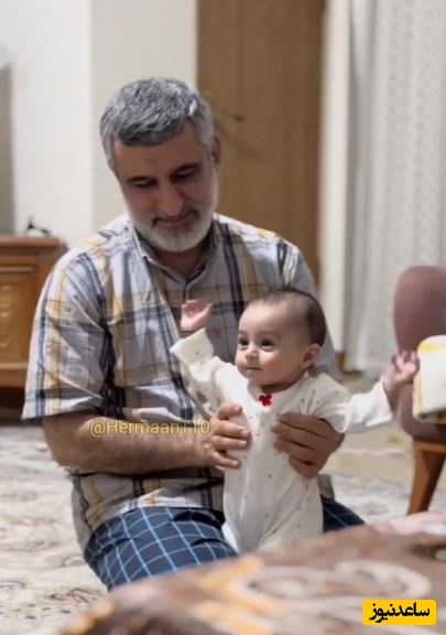 دختر سردار حاجی‌زاده خطاب به پدر شهیدش: بابا دخترم 1 ساله شد کجایی؟....+ویدیو