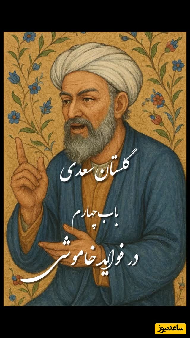 (ویدیو) حکایت فواید خاموشی در باب چهارم گلستان سعدی/ درسی عمیق برای زندگی امروز